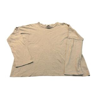 3/$15 ZARA light brown long sleeve oversized tshirt
